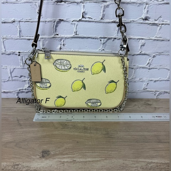 NWT Coach Nolita 19With Lemon Print  a free unbranded chain and extender CAL26